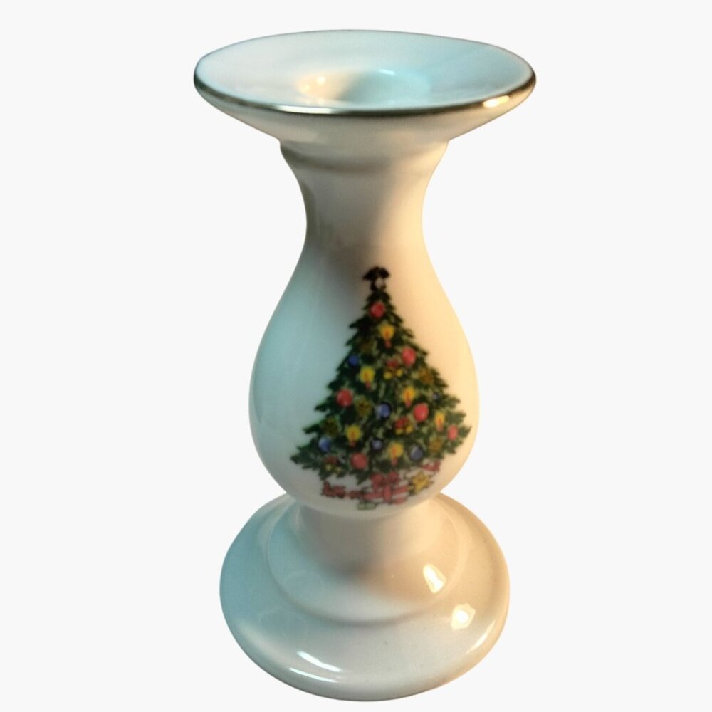 Christmas Treasure Jamestown Candle Holder Taper Candlestick Japan